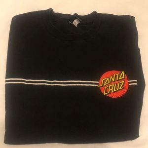 Used Black Santa Cruz Tee